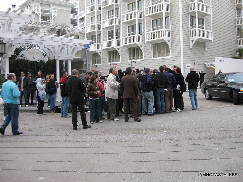 paparazzi swarming actors as they arrive at shutters
