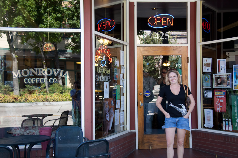 The Never Been Kissed Coffee Shop and Tiki Post